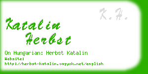 katalin herbst business card
